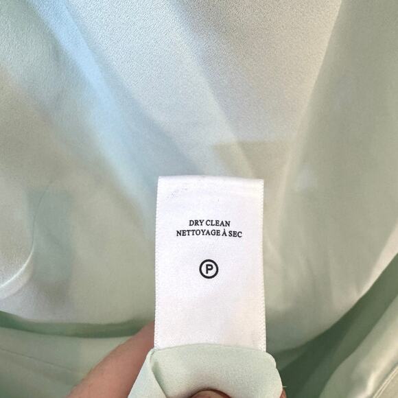 ALC NWT Sara Gown Maxi Dress Halter Mint Green Sz 6 Open Back Formal Satin $595 - Picture 12 of 12